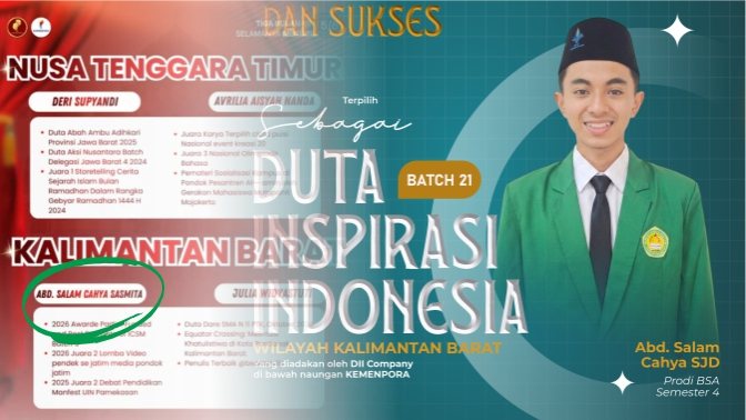 Mahasiswa IDB Pamekasan Madura Terpilih sebagai Duta Inspirasi Indonesia Batch 21 Wilayah Kalimantan Barat